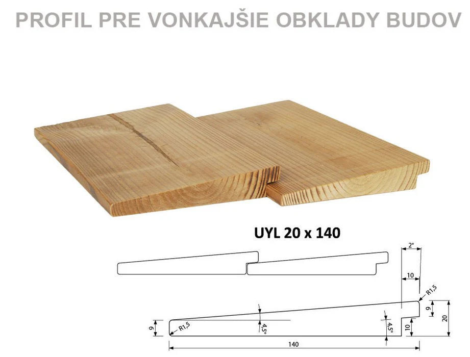 Obklad diagonál UYL 20x140 mm