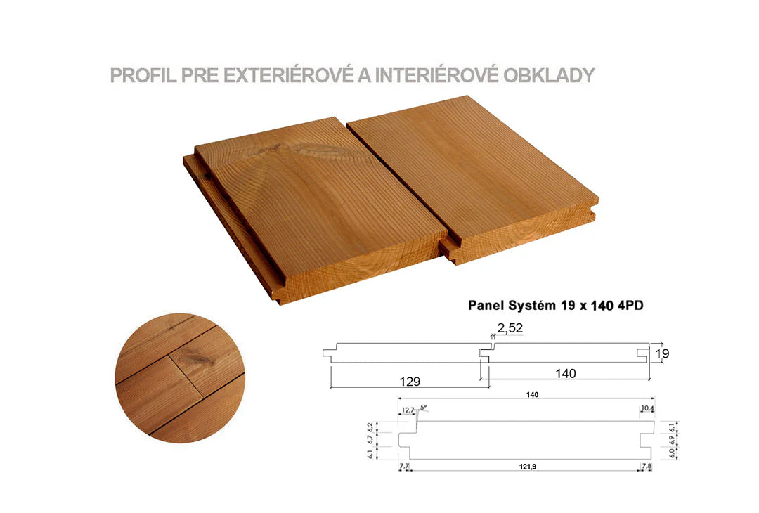 Obklad Panel Systém 19x140 mm